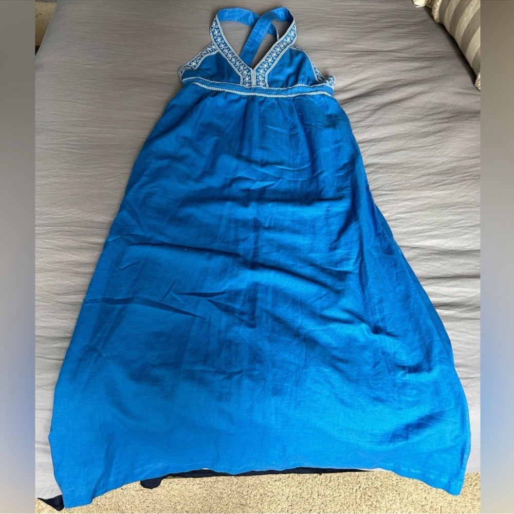 J. Crew Factory Blue Maxi Dress